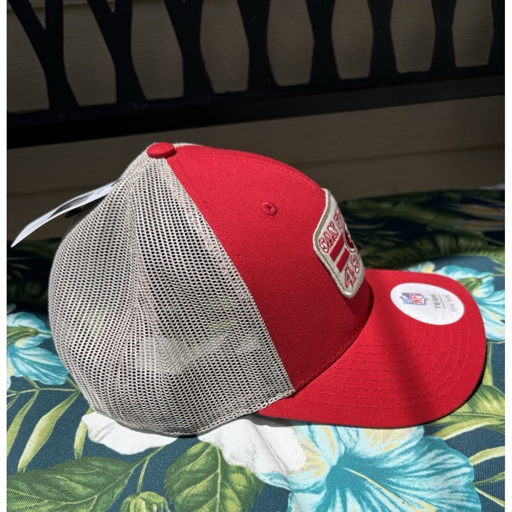 SAN FRANCISCO 49ERS NFL Team Apparel Adjustable Red Hat Cap NEW - Picture 4 of 5